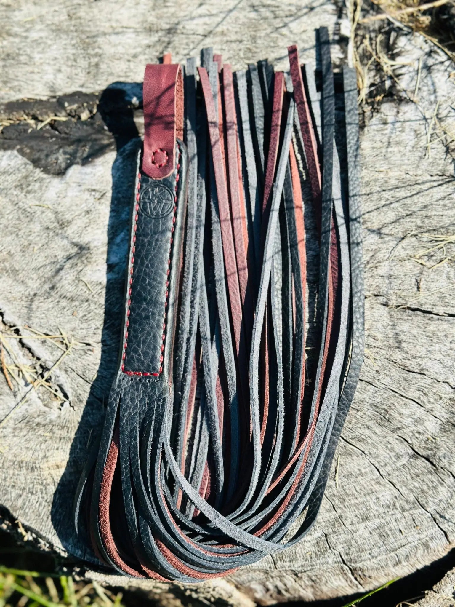 Handcrafted Leather Flogger by Kw Leatherworks, handmade leather goods detail photo 5