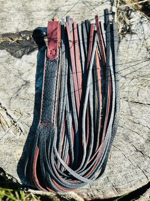 Handcrafted Leather Flogger by Kw Leatherworks, handmade leather goods detail photo 5