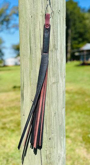 Handcrafted Leather Flogger by Kw Leatherworks, handmade leather goods detail photo 6
