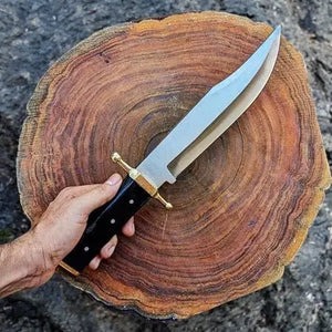 Handmade Bowie Knife – D2 Steel Blade & Buffalo Horn Handle by Damascus Knife Store, Damascus knife detail photo 4