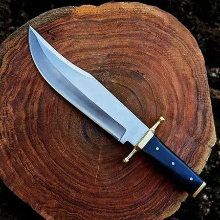 Handmade Bowie Knife – D2 Steel Blade & Buffalo Horn Handle by Damascus Knife Store, Damascus knife detail photo 5