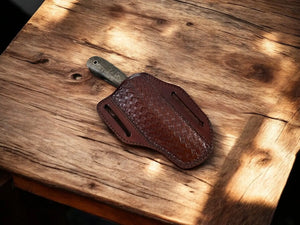 Handmade Damascus Bull Cutter Knife with Walnut Handle by Damascus Knife Store, Damascus knife detail photo 3