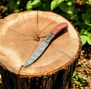 Handmade Damascus Hunting Knife with Exotic Wood Handle by Damascus Knife Store, Damascus knife main product photo