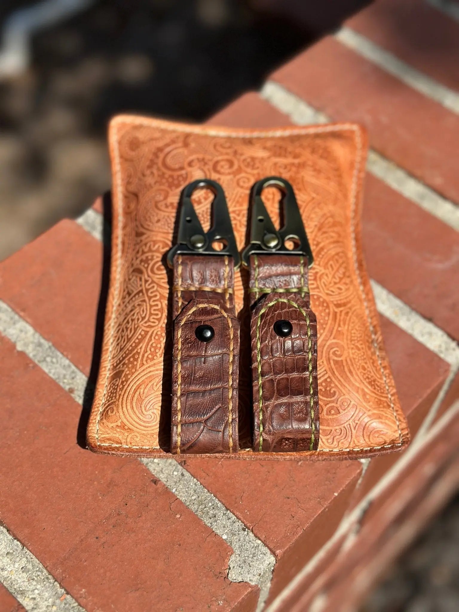 Handmade Leather Keychain by Kw Leatherworks, 3D printed gift detail photo 15