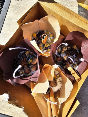 Handmade Soy Wax Fire Starters | Campfire & Fire Pit Helpers by Parrott's Nest Candle Company, scented candle detail photo 3