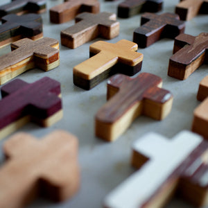 Handmade Wooden Pocket Crosses by Dennehey Design Co., gift giving detail photo 12