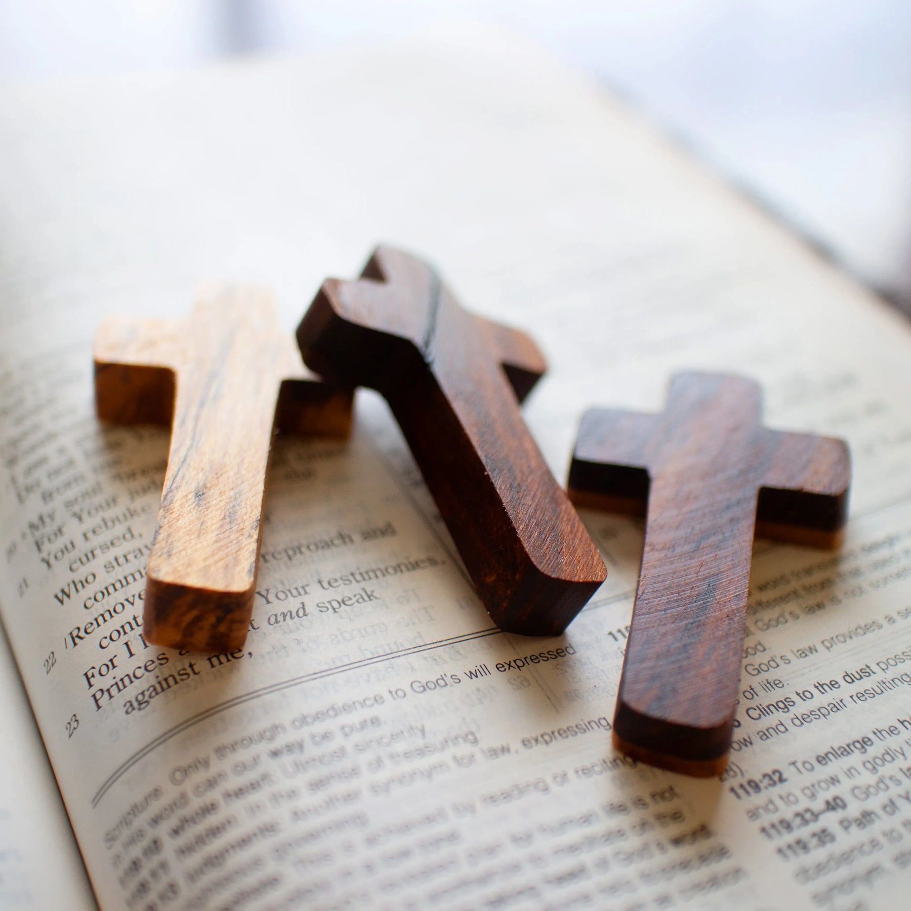 Handmade Wooden Pocket Crosses by Dennehey Design Co., gift giving detail photo 14