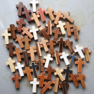 Handmade Wooden Pocket Crosses by Dennehey Design Co., gift giving detail photo 17