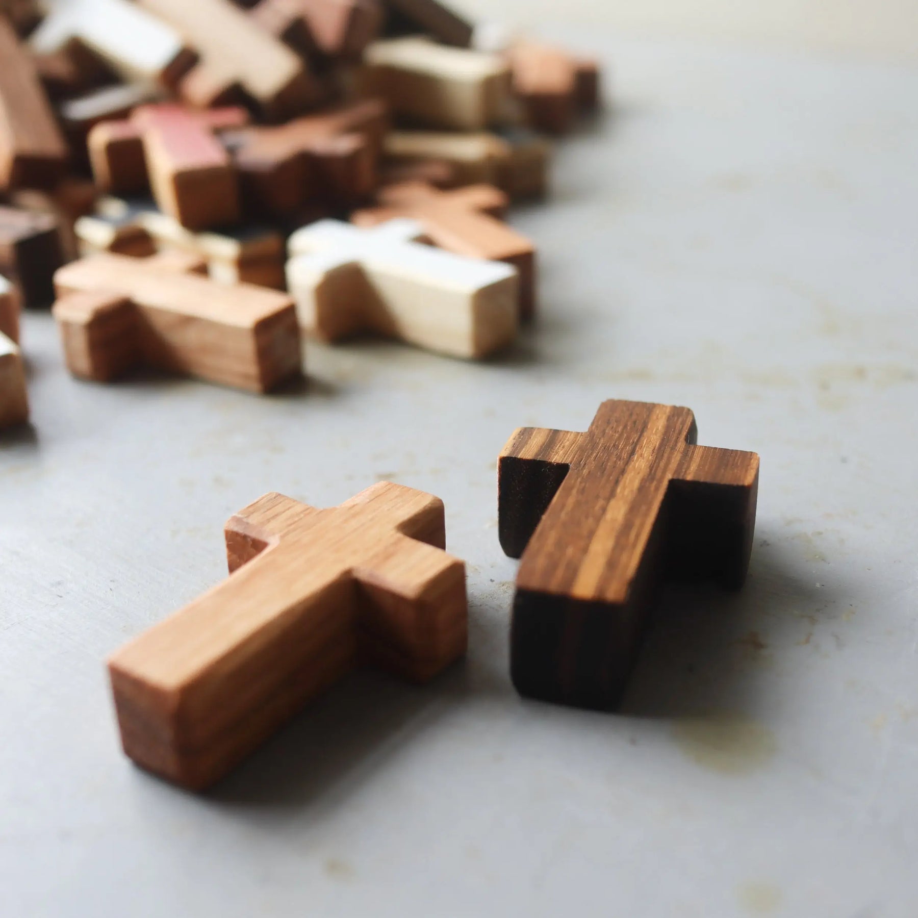 Handmade Wooden Pocket Crosses by Dennehey Design Co., gift giving detail photo 19
