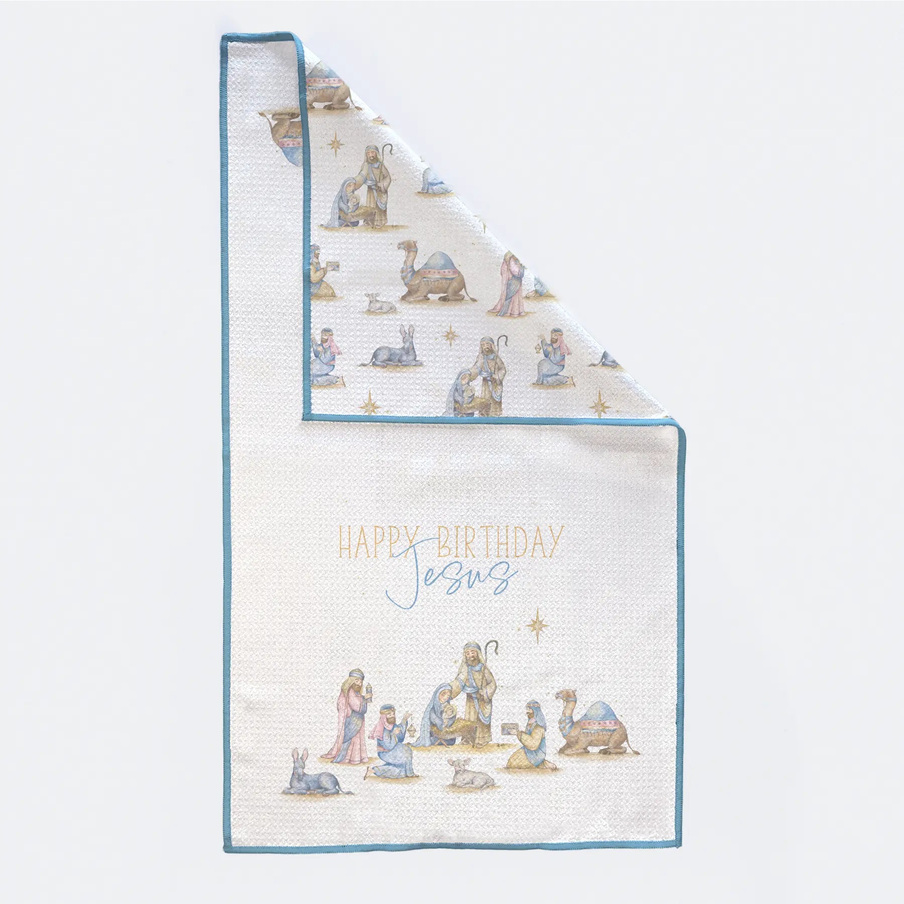 Happy Birthday Jesus Kitchen Towel by Nola Tawk, tea towel main product photo