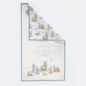 Happy Birthday Jesus Kitchen Towel by Nola Tawk, tea towel main product photo