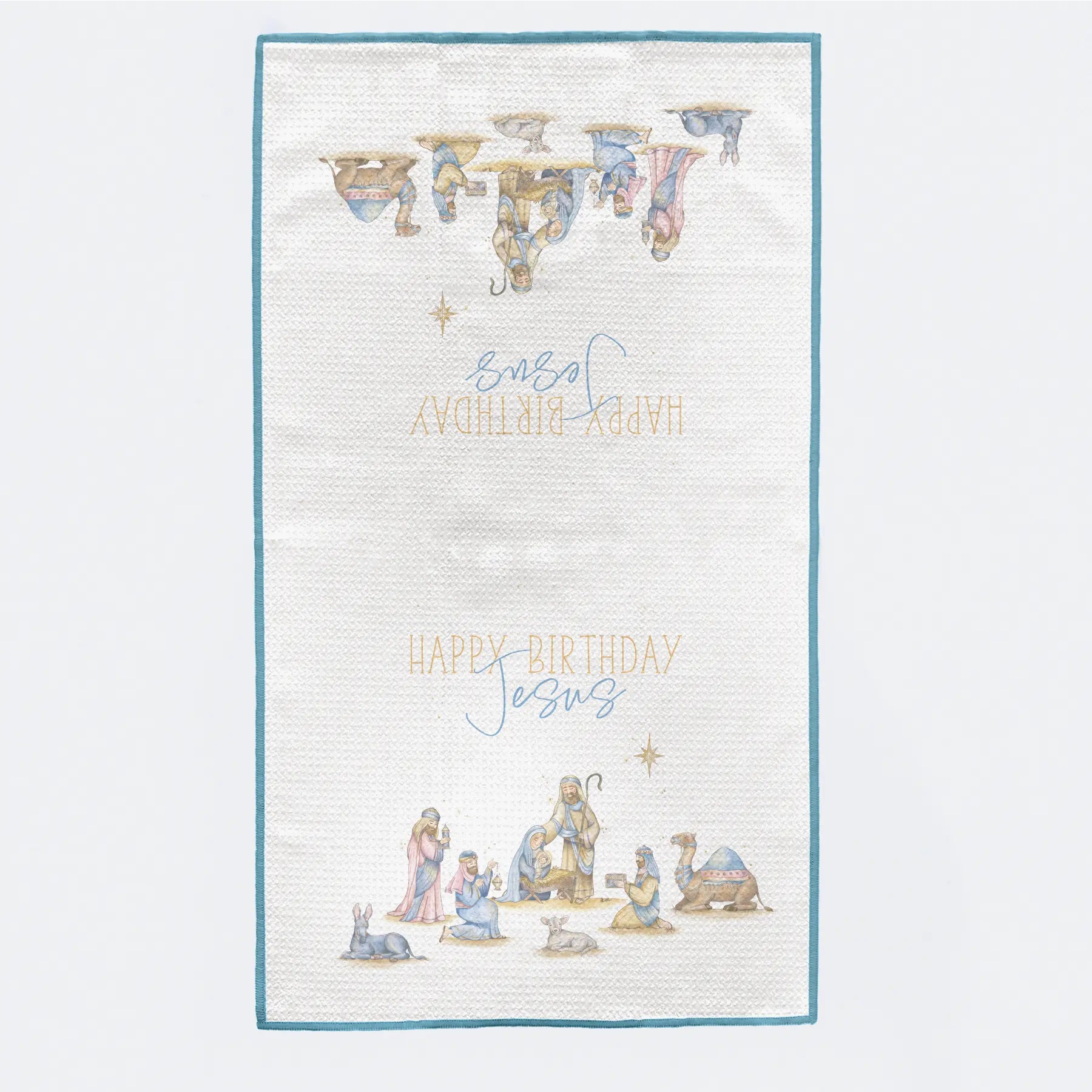 Happy Birthday Jesus Kitchen Towel by Nola Tawk, tea towel detail photo 2