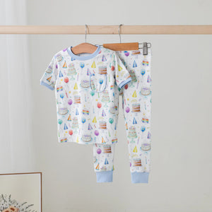 Happy Birthday Organic Cotton Pajama Set by Nola Tawk, Southern food gift main product photo