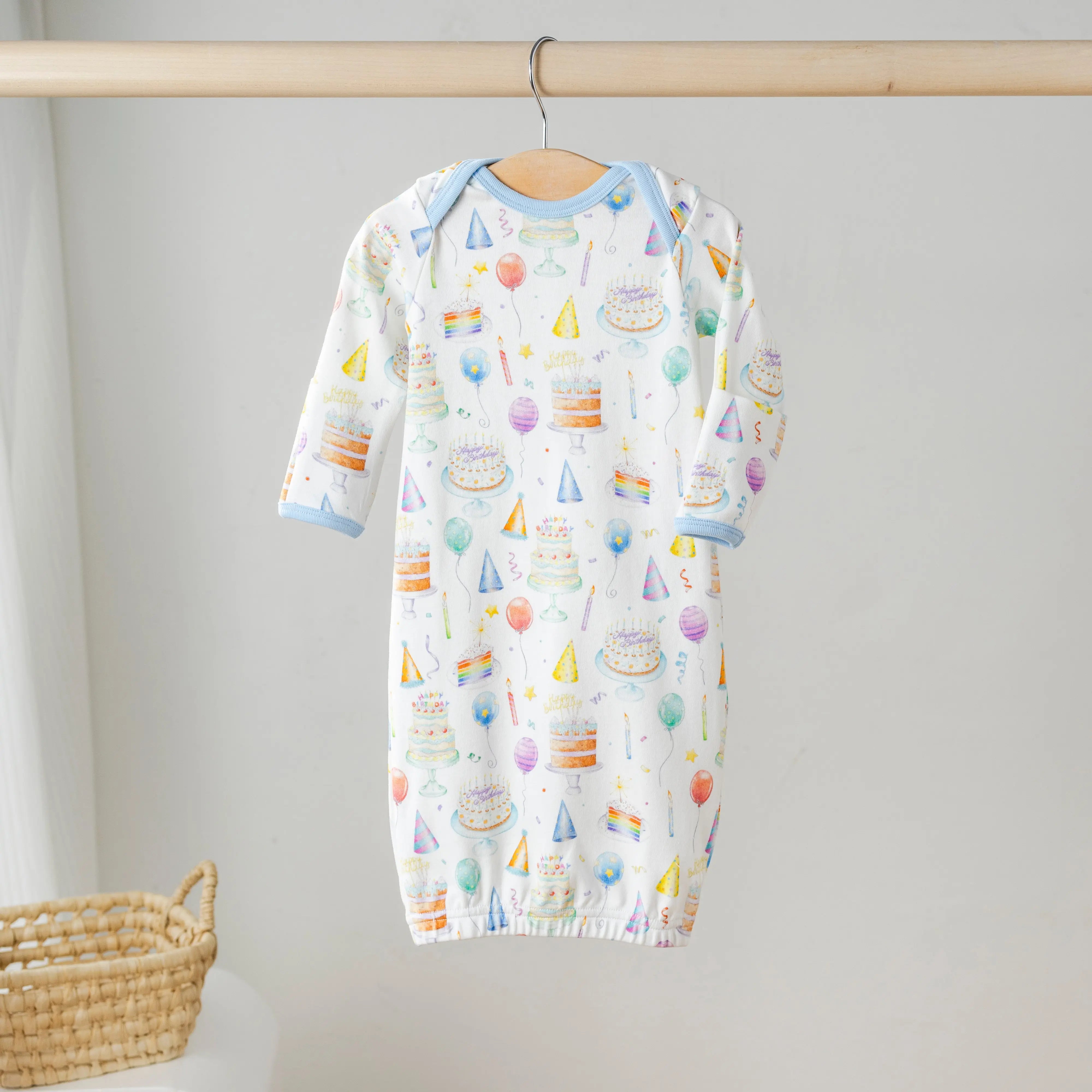 Happy Birthday Organic Cotton Pajama Set by Nola Tawk, Southern food gift detail photo 2