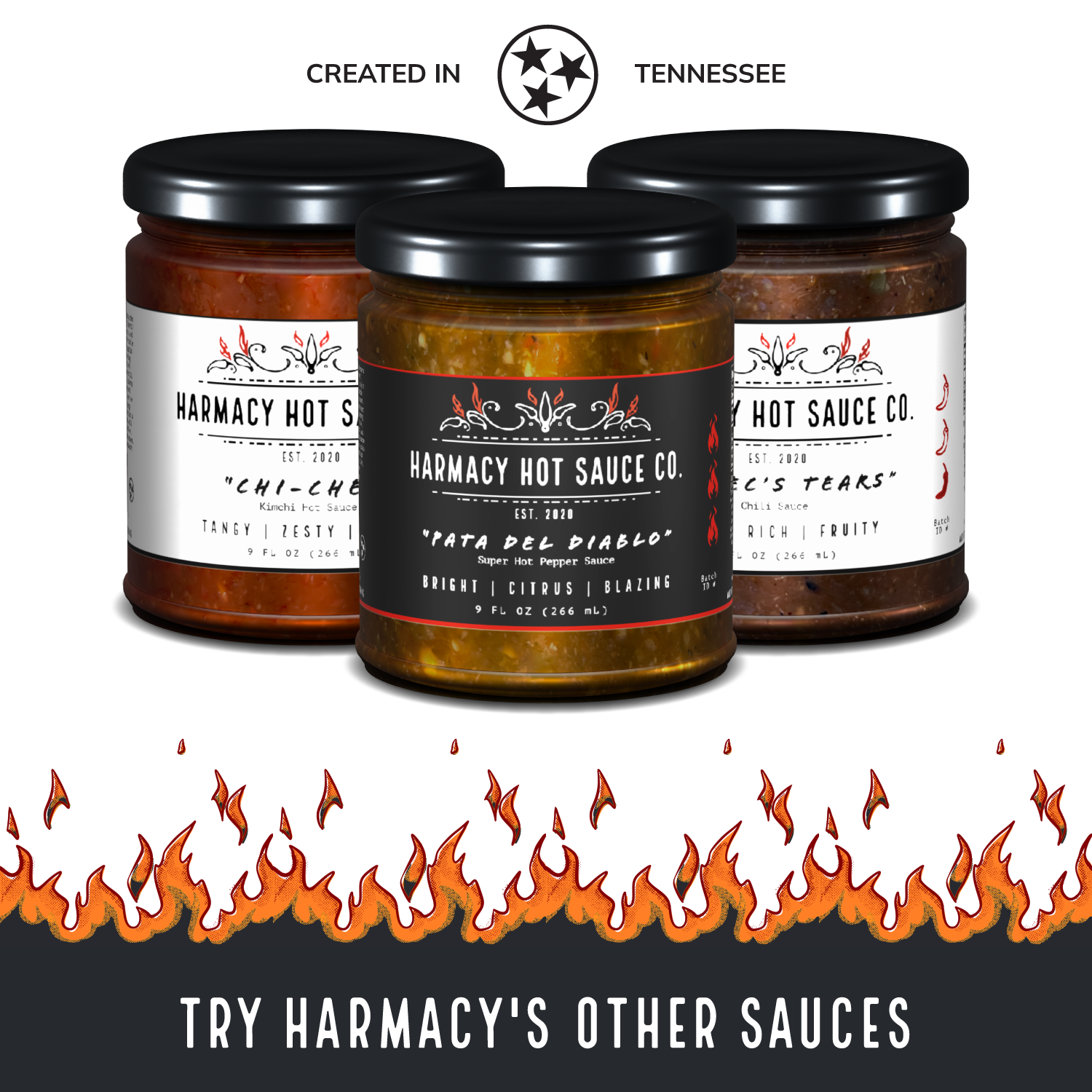 Brimstone Inferno - Extra Hot Roasted Red Pepper & Tahini (9oz) flavor and product details
