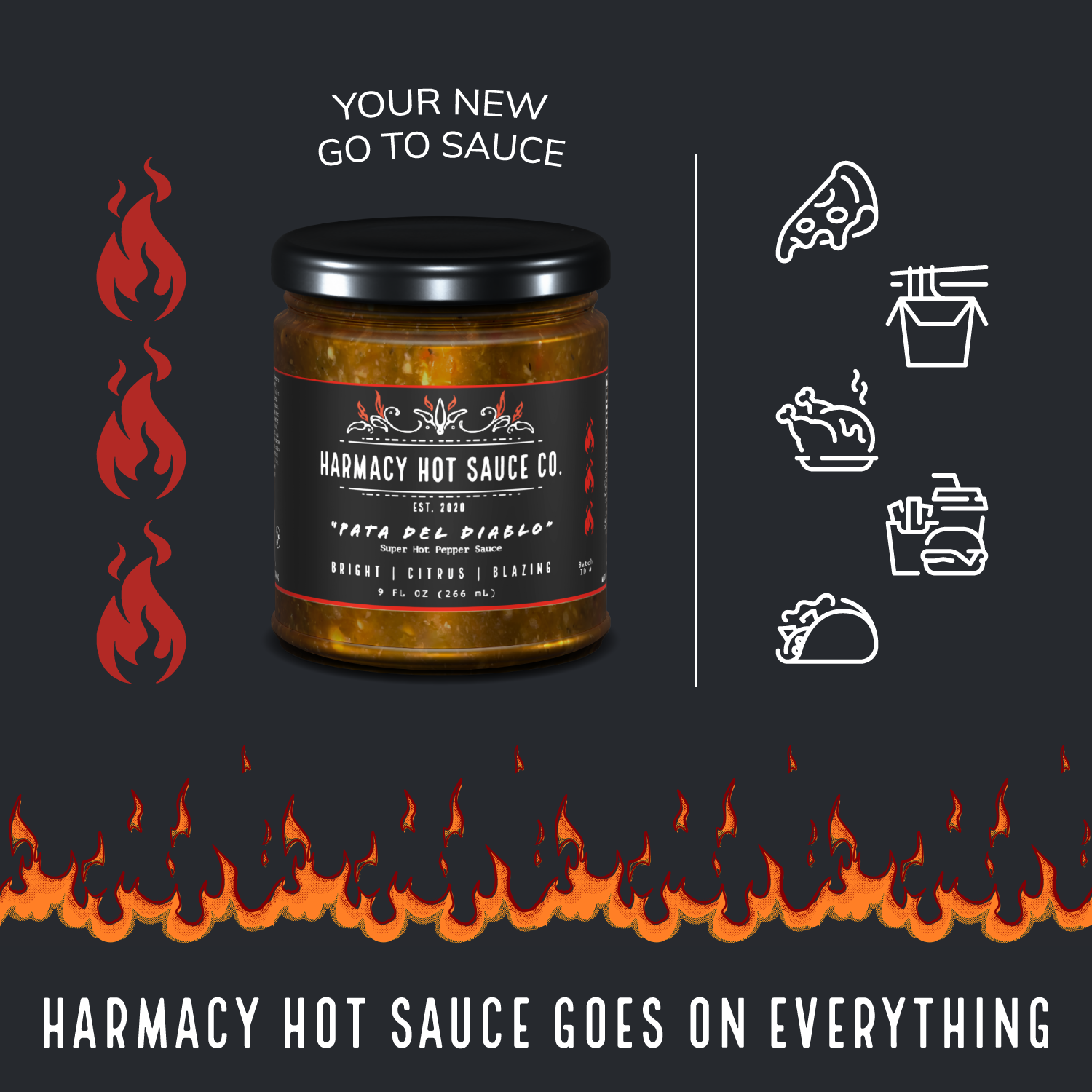 Pata del Diablo - Extra Hot Tomatillo & Tangerine (9oz) flavor and product details