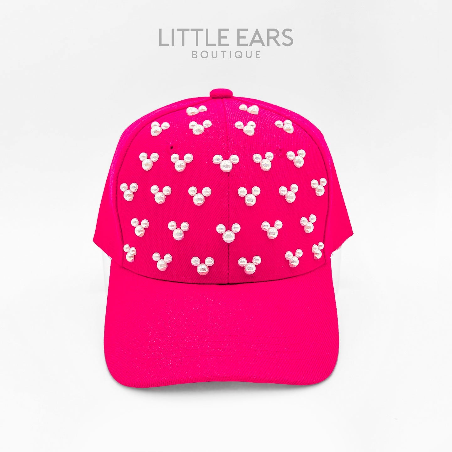 Hot Pink Pearls Hat by Little Ears Boutique, Southern lifestyle apparel main product photo