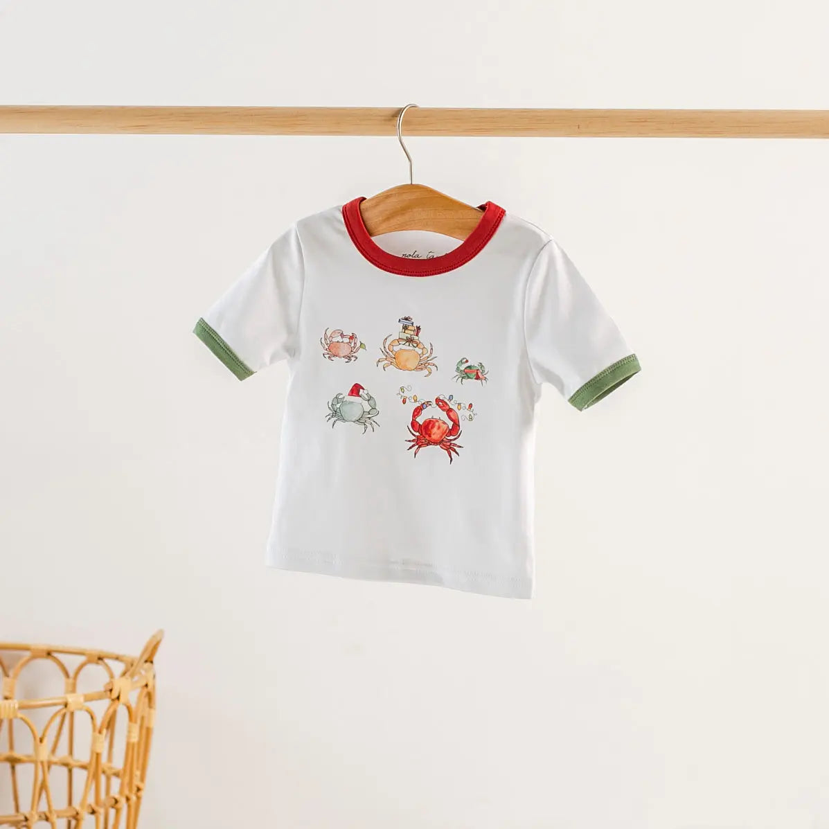 He Sees You When You're Crabby Organic Cotton Kids Tshirt by Nola Tawk, Southern lifestyle apparel main product photo