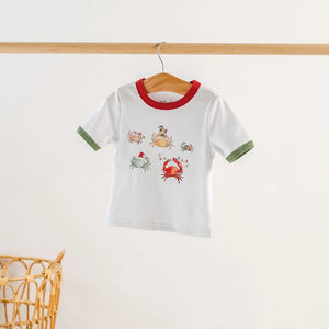 He Sees You When You're Crabby Organic Cotton Kids Tshirt by Nola Tawk, Southern lifestyle apparel main product photo