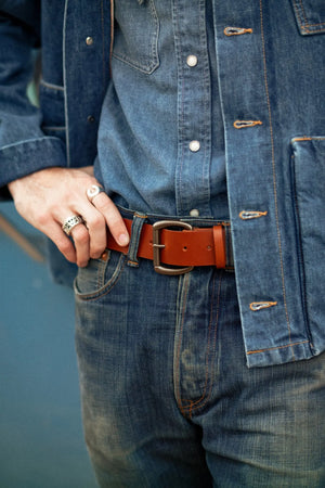 Heavy Duty Belt - Fieno by Loyal Stricklin, handmade leather goods detail photo 3