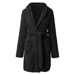 Women's Hooded Velour Bathrobe by The Mississippi Mermaid Mercantile - view 7