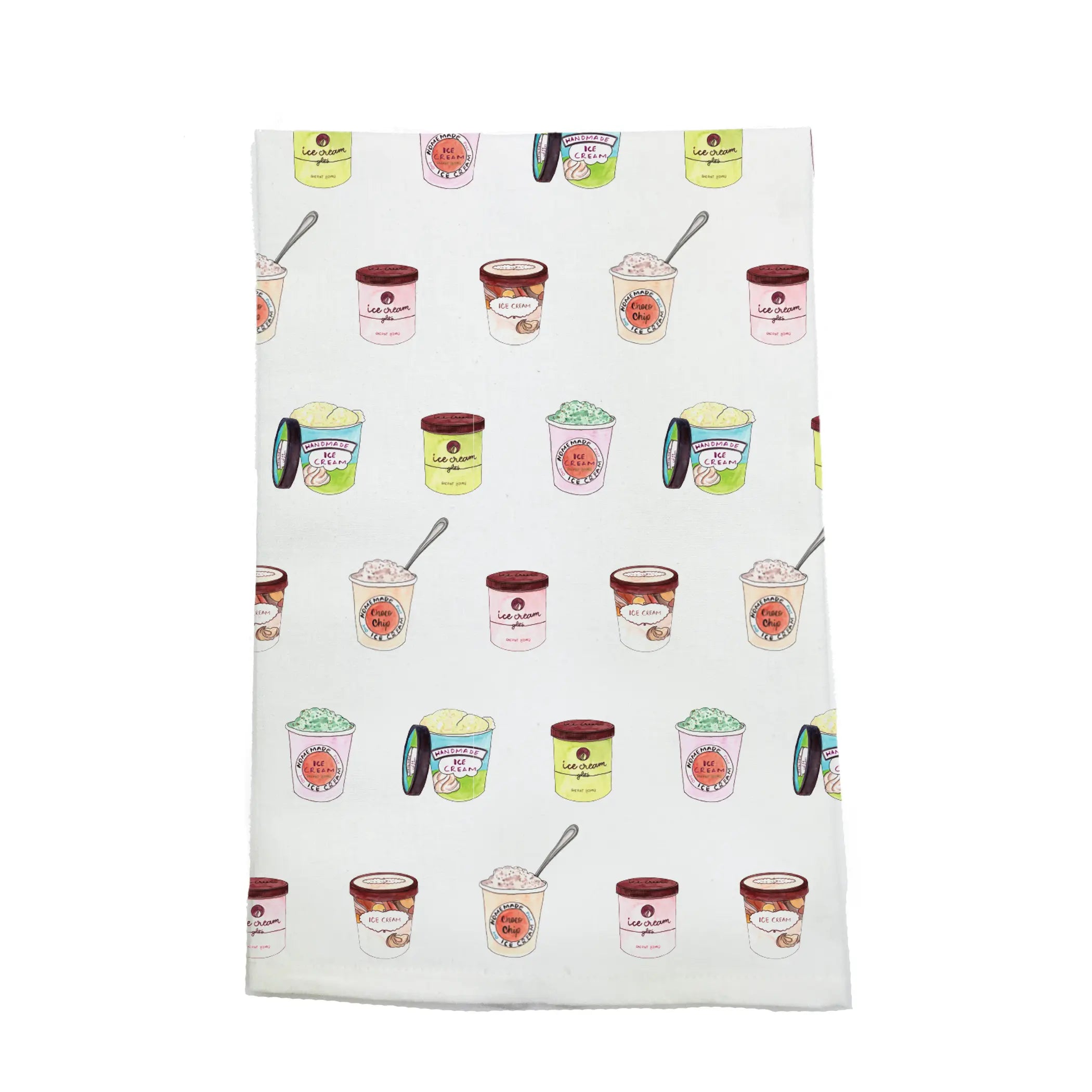 Here's the Scoop Organic Cotton Kitchen Towel by Nola Tawk, tea towel main product photo
