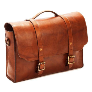 Heritage Leather Briefcase by Mission Mercantile Leather Goods, handmade leather goods detail photo 3