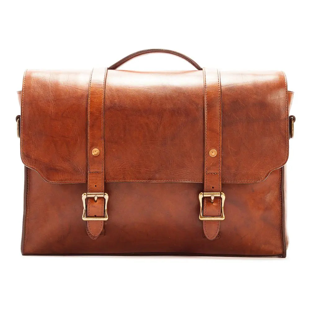 Heritage Leather Briefcase by Mission Mercantile Leather Goods, handmade leather goods detail photo 6