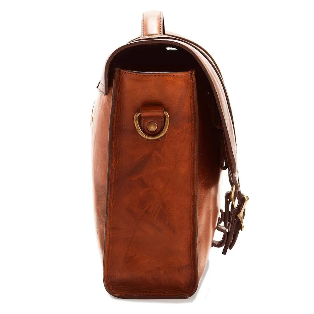 Heritage Leather Briefcase by Mission Mercantile Leather Goods, handmade leather goods detail photo 9
