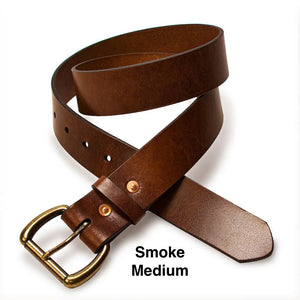 Heritage Leather Men's Belt by Mission Mercantile Leather Goods, handmade leather goods detail photo 4