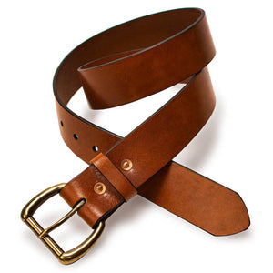 Heritage Leather Men's Belt by Mission Mercantile Leather Goods, handmade leather goods detail photo 13