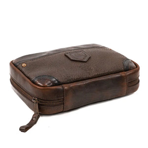 Heritage Leather "Doc" Electronics Organizer / Toiletry Kit by Mission Mercantile Leather Goods, natural skincare detail photo 6