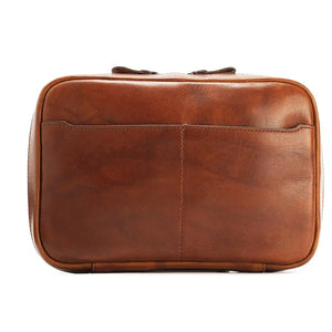 Heritage Leather "Doc" Electronics Organizer / Toiletry Kit by Mission Mercantile Leather Goods, natural skincare detail photo 15