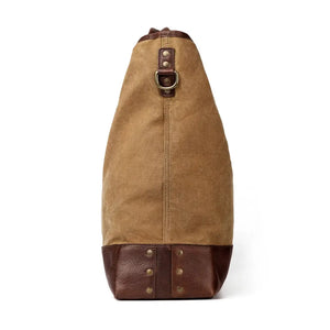Heritage Waxed Canvas Original Ice Block Tote Bag by Mission Mercantile Leather Goods, handmade leather goods detail photo 6