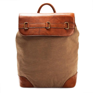 Heritage Waxed Canvas Steamer Backpack No. 2 by Mission Mercantile Leather Goods, Southern food gift detail photo 13