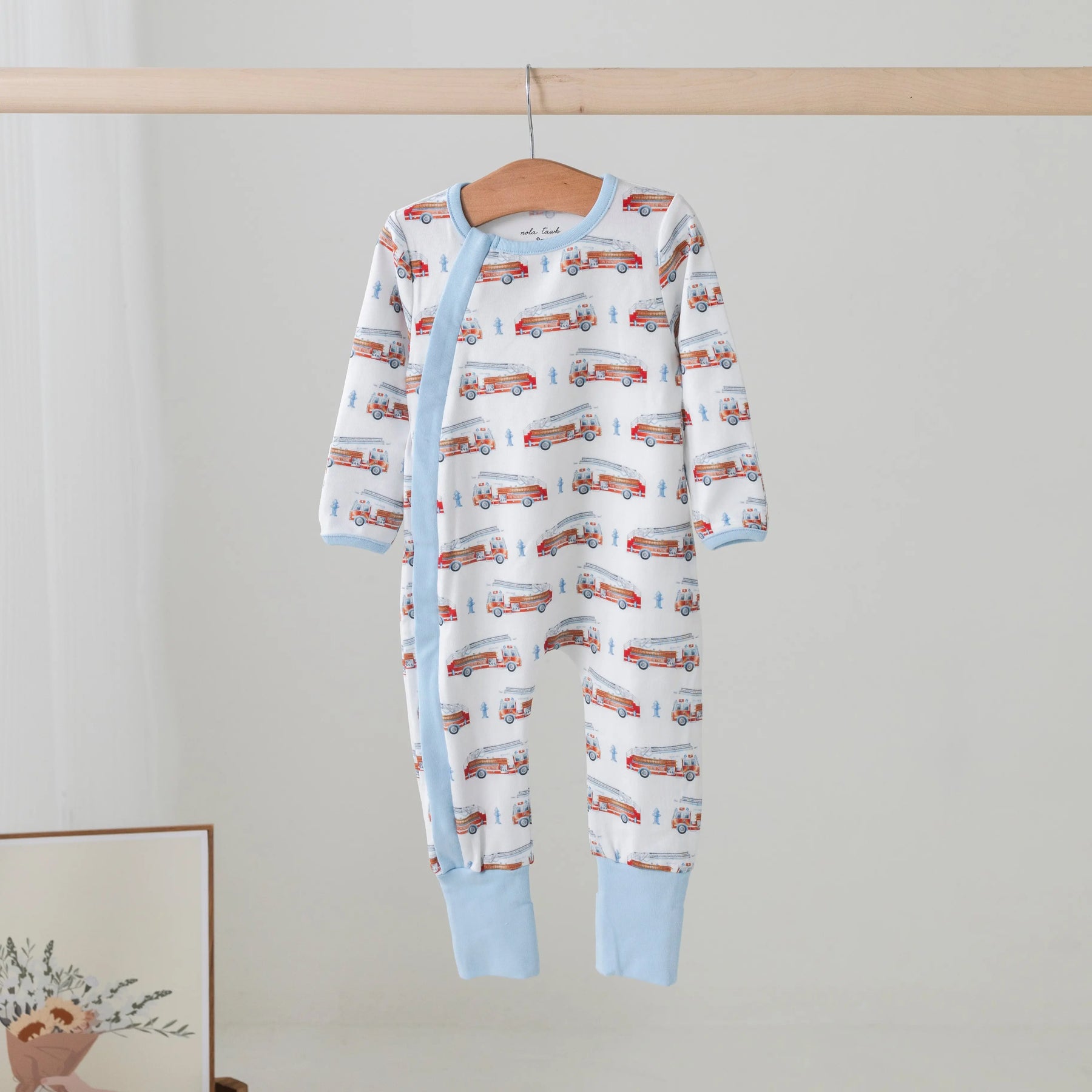 Heroes on Wheels Organic Cotton Pajama Set by Nola Tawk, Southern food gift detail photo 2
