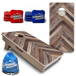 Herringbone - Mini or Vacation Size Cornhole Boards by Cornhole Solutions, handmade jewelry main product photo