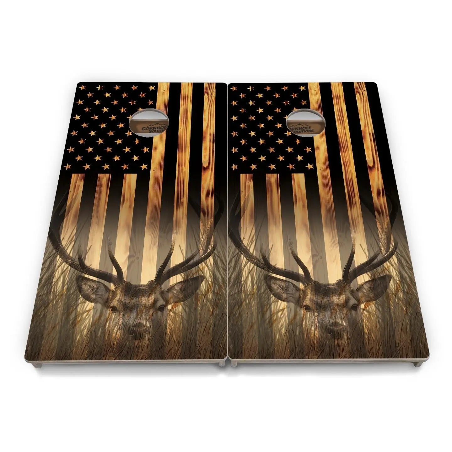 Hidden Deer Cornhole Boards - Professional Tournament Series by Cornhole Solutions, custom cornhole board detail photo 2