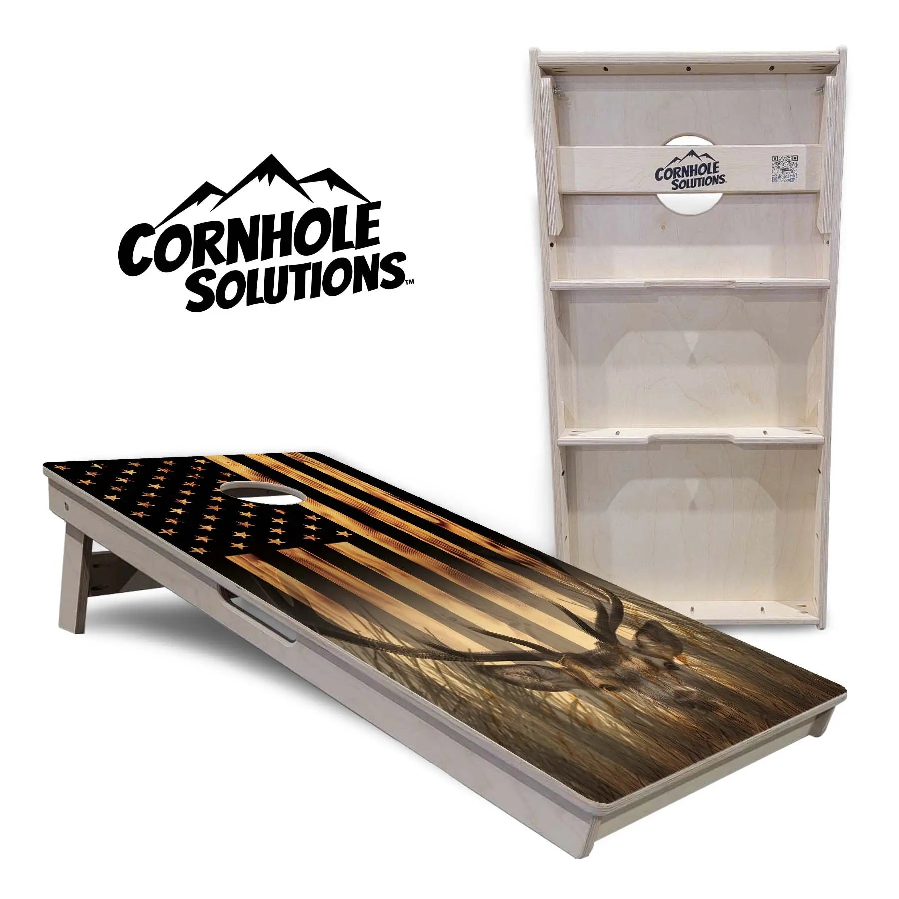 Hidden Deer / Fish Cornhole Boards - Professional Tournament Series by Cornhole Solutions, custom cornhole board detail photo 4
