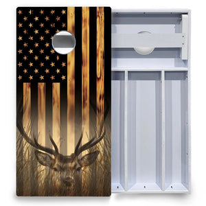 Hidden Deer & Fish Cornhole Boards - All Weather Series by Cornhole Solutions, custom cornhole board detail photo 4