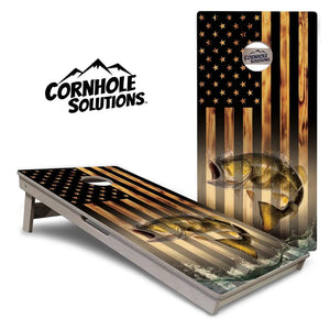 Hidden Fish Cornhole Boards - Professional Tournament Series by Cornhole Solutions, custom cornhole board main product photo