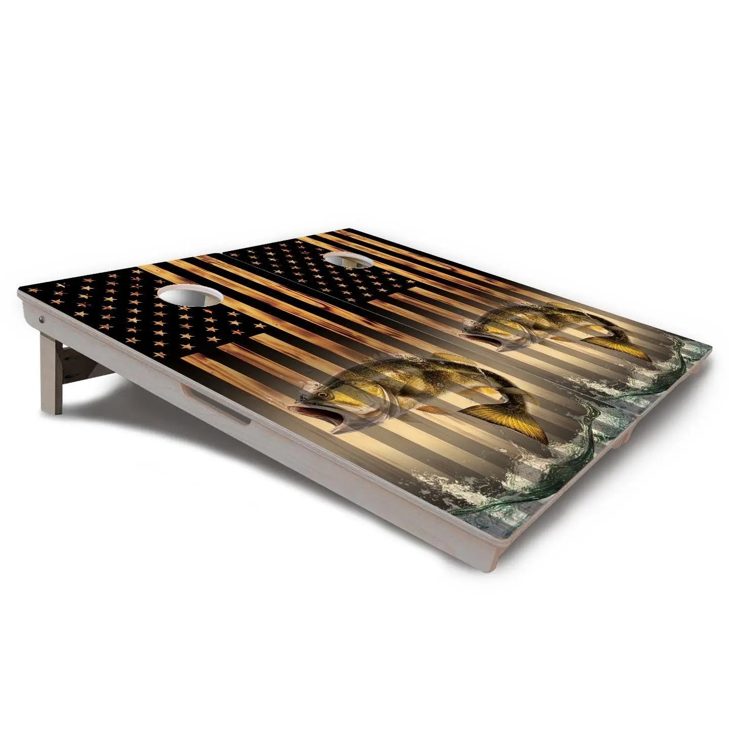 Hidden Fish Cornhole Boards - Professional Tournament Series by Cornhole Solutions, custom cornhole board detail photo 3