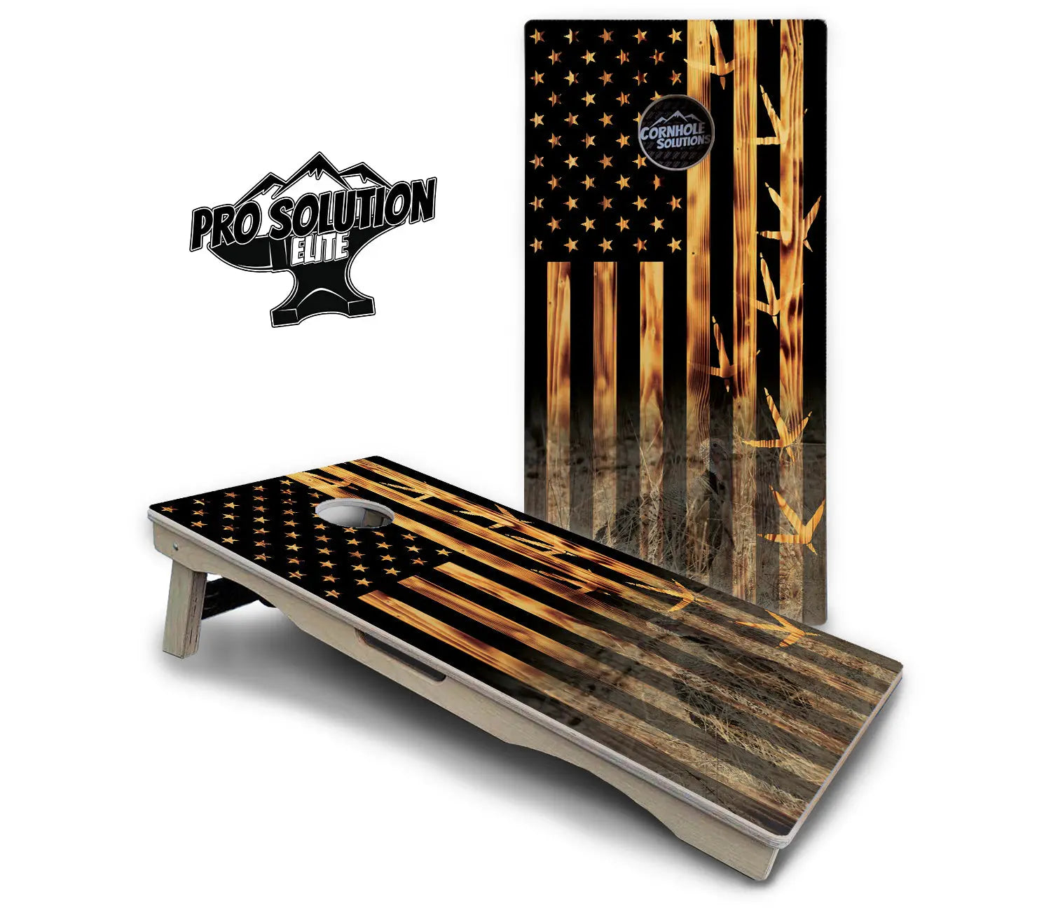 Hidden Turkey Flag Cornhole Boards - Pro Solution Elite Series by Cornhole Solutions, custom cornhole board detail photo 2