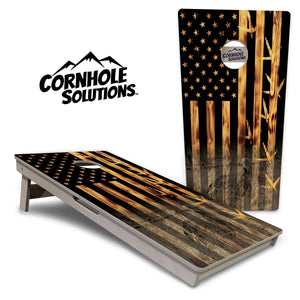 Hidden Turkey Flag Cornhole Boards - Professional Tournament Series by Cornhole Solutions, custom cornhole board main product photo