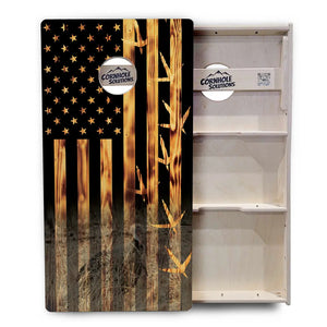 Hidden Turkey Flag Cornhole Boards - Professional Tournament Series by Cornhole Solutions, custom cornhole board detail photo 3