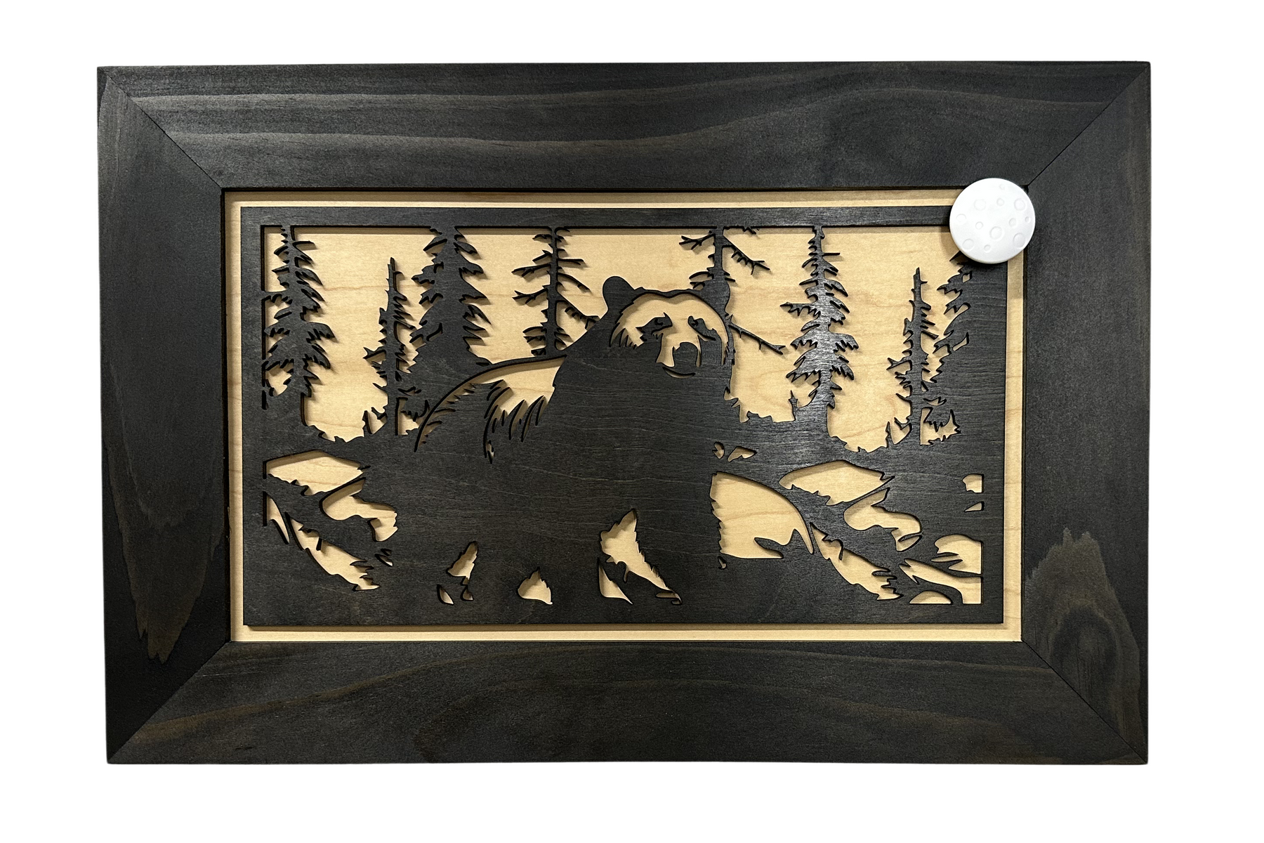 Hidden Gun Cabinet Black Bear Wall Decor – Concealed Furniture Secure Gun Cabinet by Bellewood Designs, Southern home decor detail photo 11