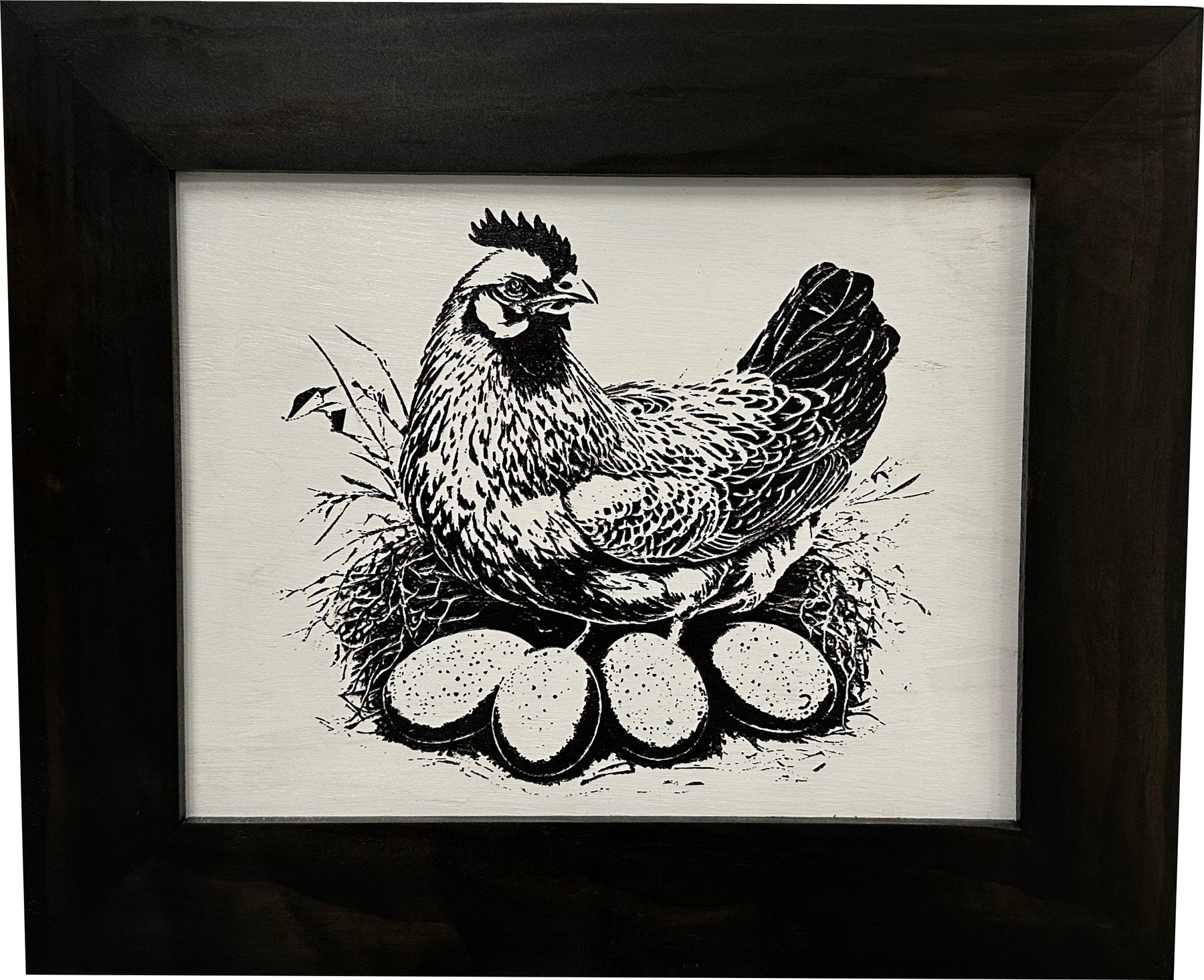 Hidden Gun Safe Recessed In Wall Farmhouse Chicken And Eggs Decoration - Recess In The Wall or Mount On The Wall Gun Safe by Bellewood Designs by Bellewood Designs, Southern home
