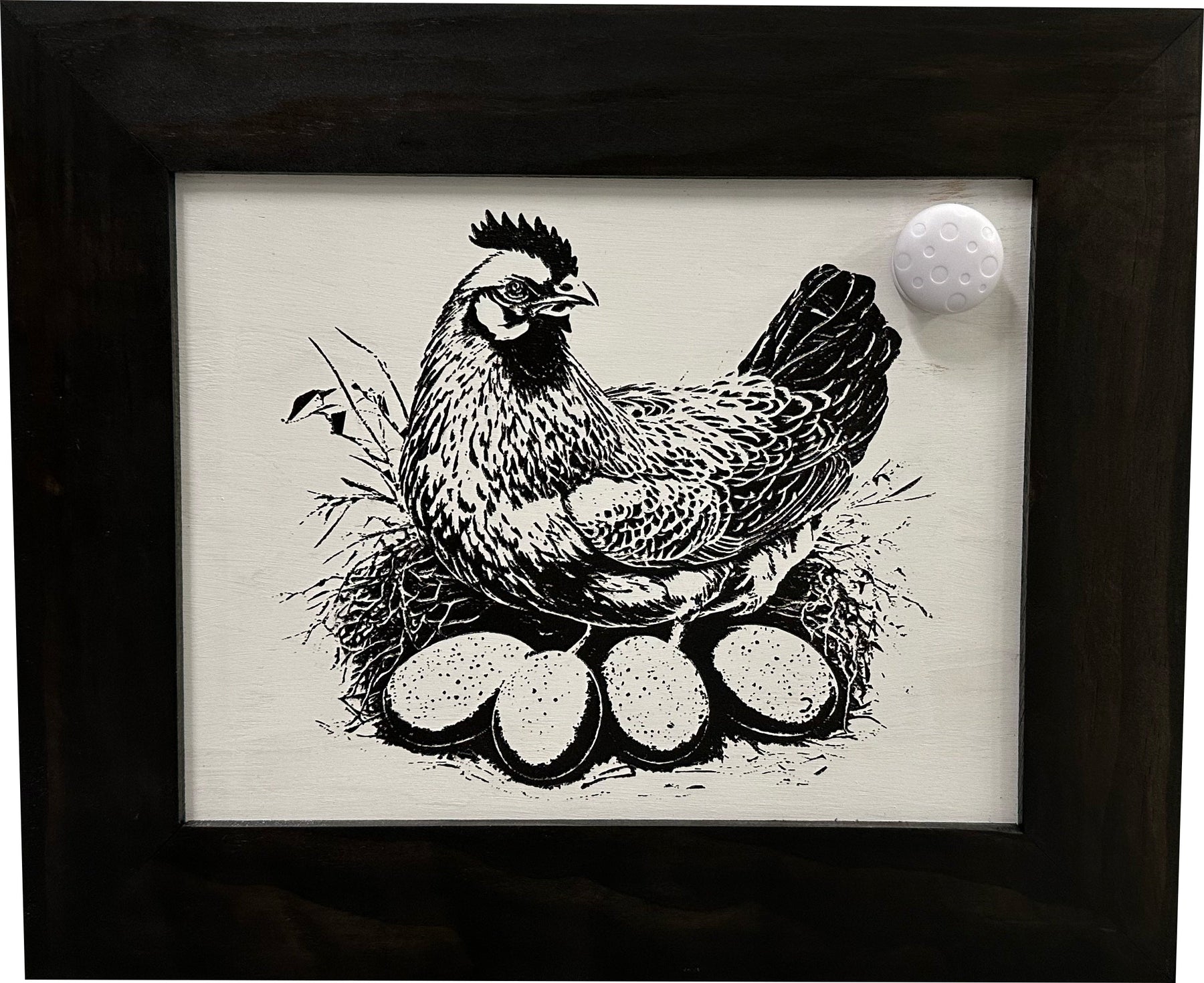 Hidden Gun Safe Recessed In Wall Farmhouse Chicken And Eggs Decoration - Recess In The Wall or Mount On The Wall Gun Safe by Bellewood Designs by Bellewood Designs, Southern home