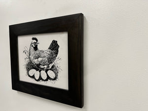 Hidden Gun Safe Recessed In Wall Farmhouse Chicken And Eggs Decoration - Recess In The Wall or Mount On The Wall Gun Safe by Bellewood Designs by Bellewood Designs, Southern home