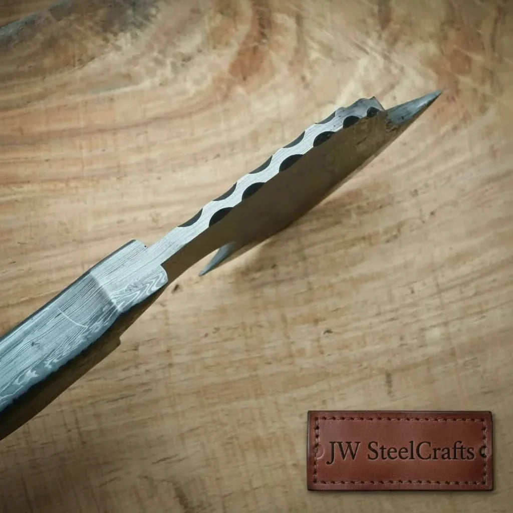 Damascus Steel Axe Viking Axe Hatchet Axe Bearded Axe Tomahawk by JW SteelCrafts, Southern lifestyle apparel detail photo 3